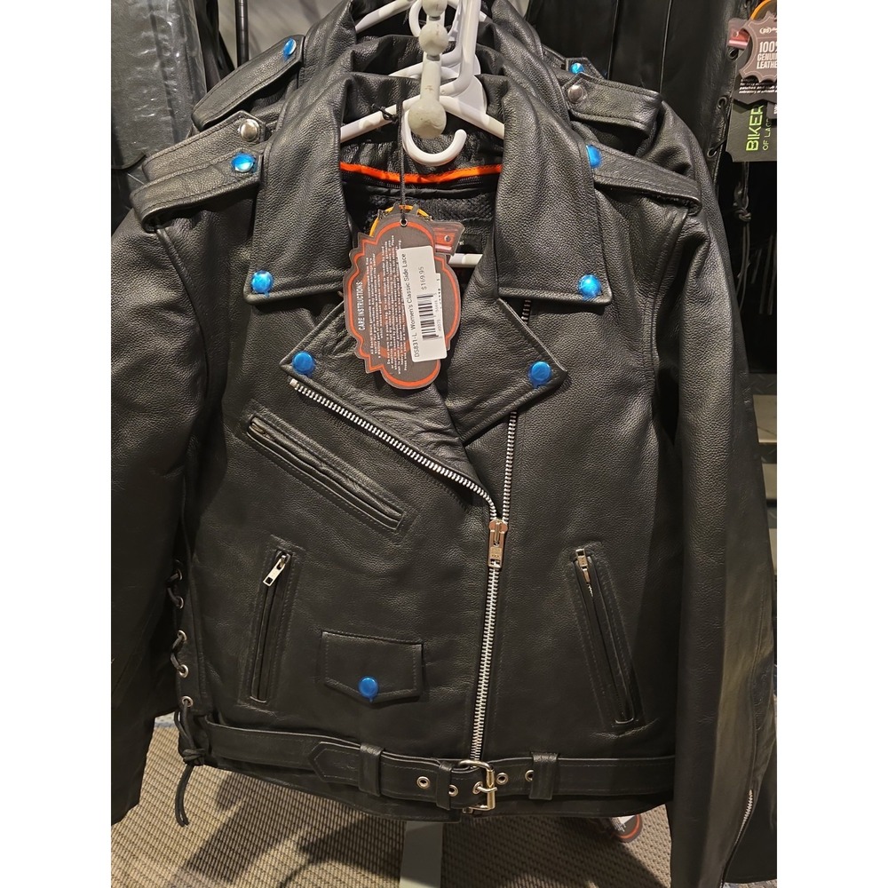 Daniel Smart DS831 Rogue Empress Womens Motorcycle Riding Leather Jacket Large